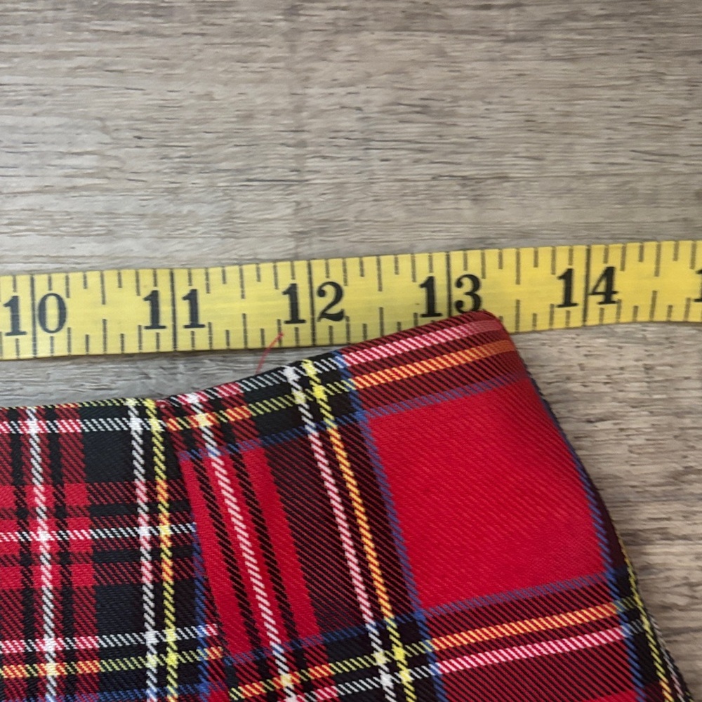Plaid Red Mini Skirt - Picture 2 of 9